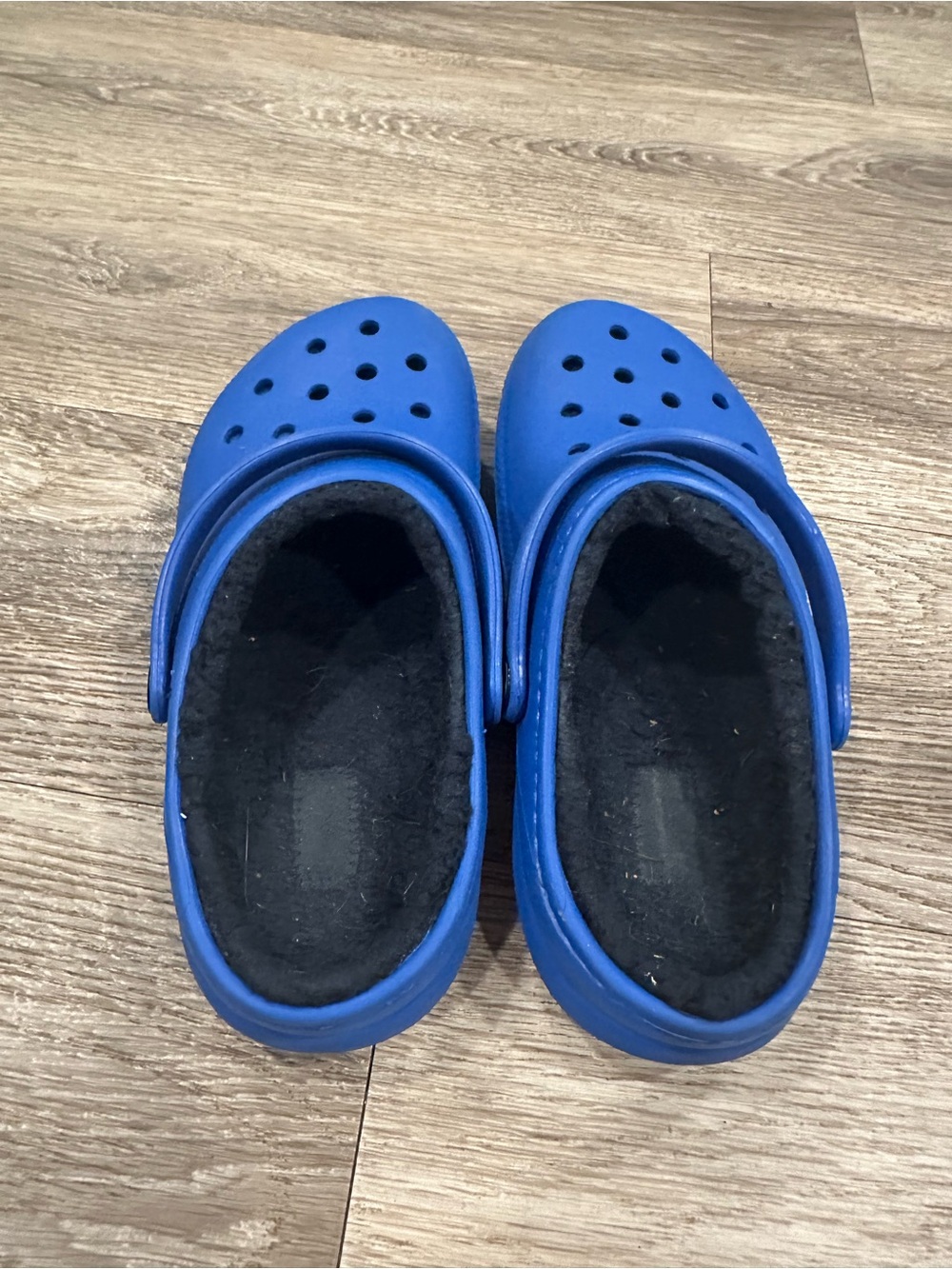CROCS Kids Royal Blue Fleece-Lined Clog